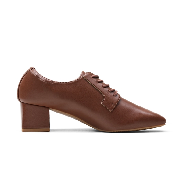 Vintage Dress Oxfords Shoes - TAN PU - 2